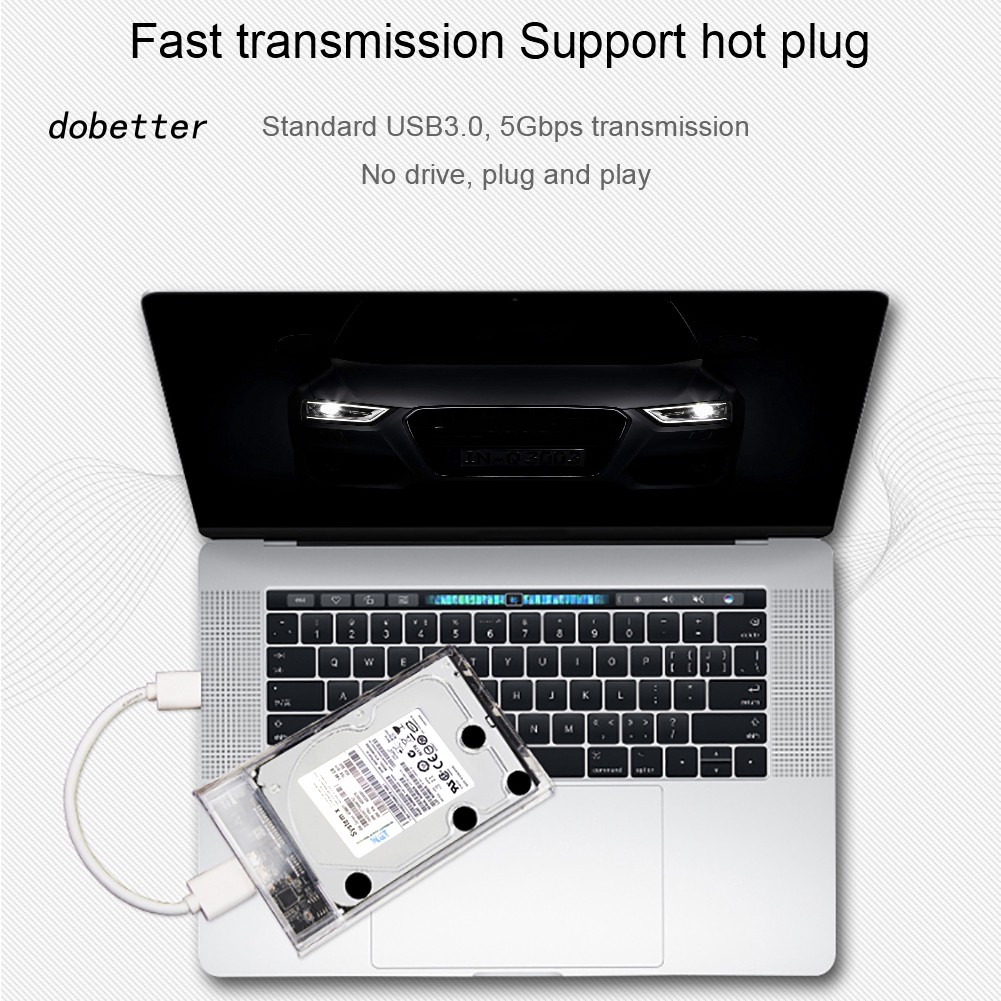 【dobetter.YP】5Gbps High Speed 2.5inch SATA HDD SSD USB 3.0 Mobile Hard Disk Box Case for PC