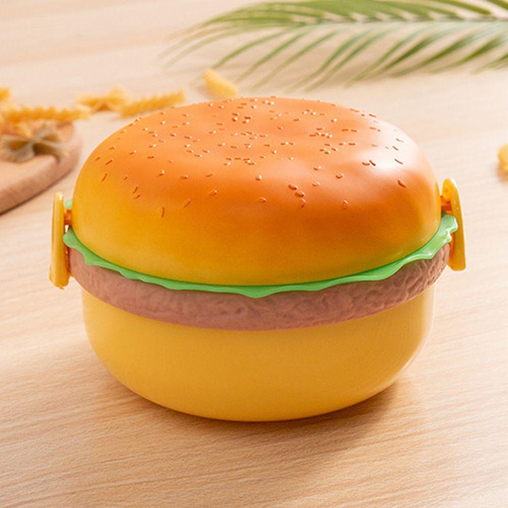 SOFTNESS Hộp Đựng Cơm Trưa Hình Hamburger Dễ Thương