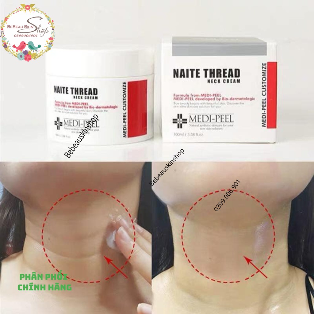 Kem Dưỡng Da Cổ MEDI-PEEL NAITE THREAD Neck Cream Medi Peel - Bebeau [Chính Hãng]
