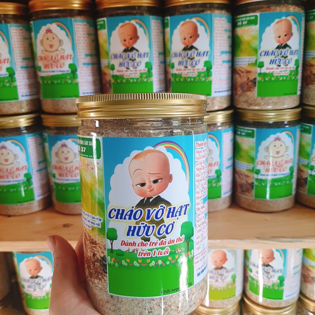 Cháo Hạt Vỡ Hữu Cơ 500g - Dành cho bé TRÊN 1 TUỔI - Cháo Ăn Dặm đầy đủ chất dinh dưỡng cho bé - Đảm ATVSTP