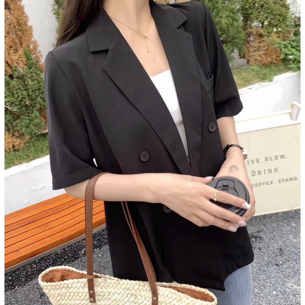 Áo vest blazer nữ vạt chéo phong cách Hàn quốc | BigBuy360 - bigbuy360.vn