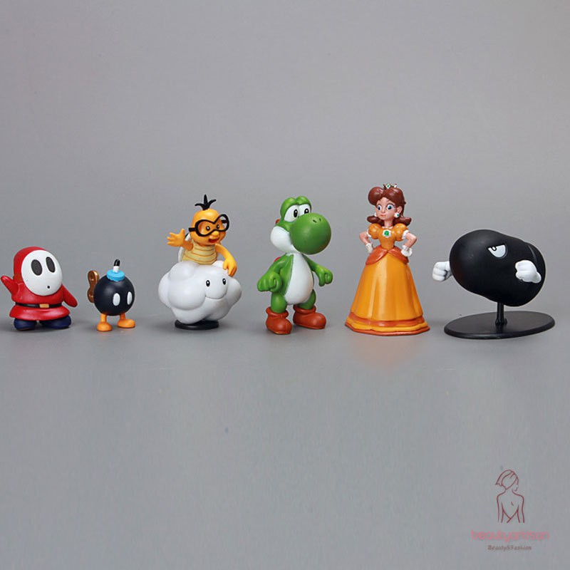 Set mô hình đồ chơi nhân vật trong game Super Mario bằng chất liệu PVC xinh xắn