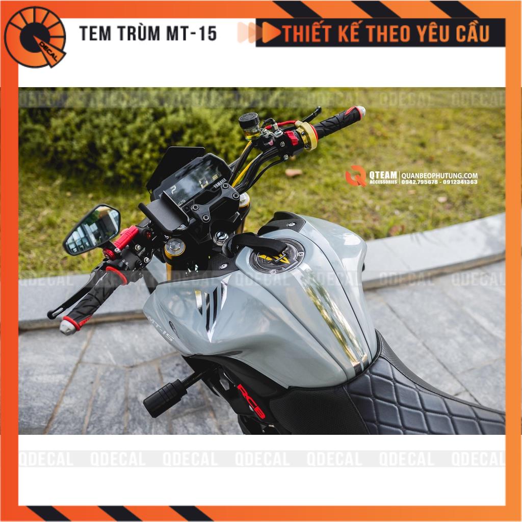 Tem trùm MT15 màu xi măng hottrend ghép tem rời chrome thiết kế theo yêu cầu