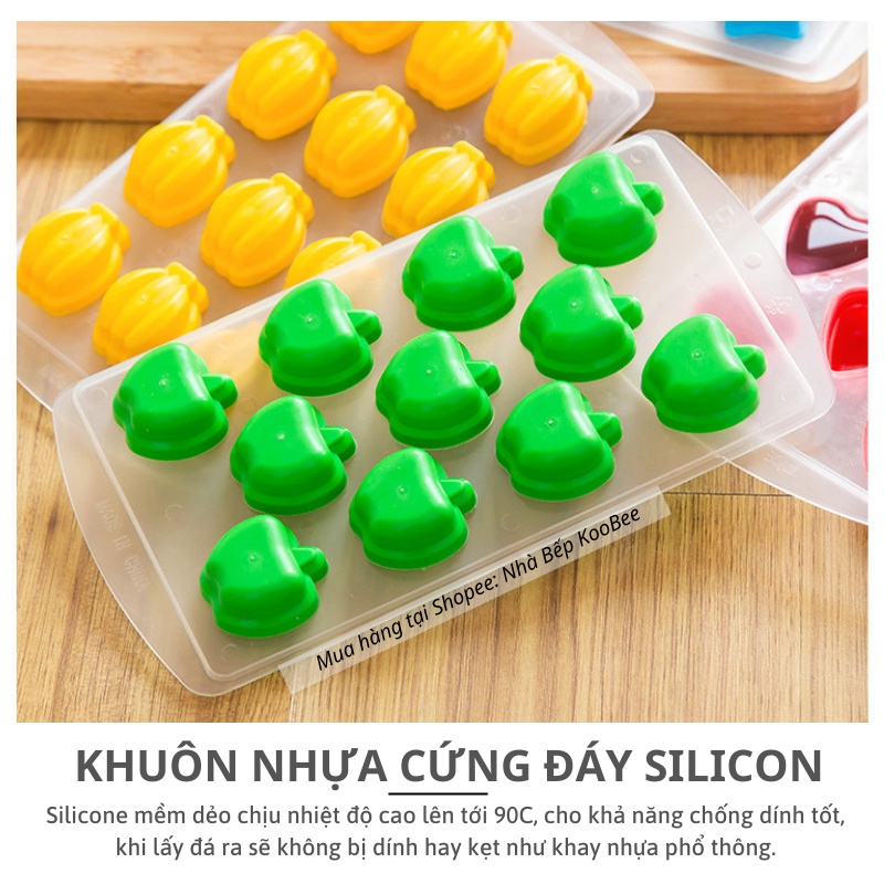 Khuôn làm thạch rau câu, thạch trà sữa 11 viên giải nhiệt mùa hè - Khay đá Silicon chịu nhiệt an toàn tiện dụng (KĐK04)