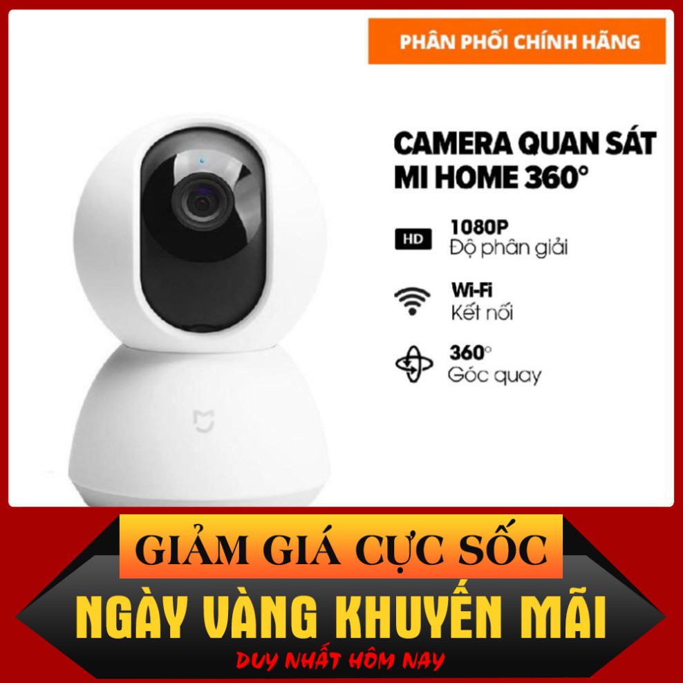 DUY NHẤT HÔM NAY Camera Xiaomi Mi Home Security 360° 1080p - Hàng chính hãng Digiworld phân phối  $>$