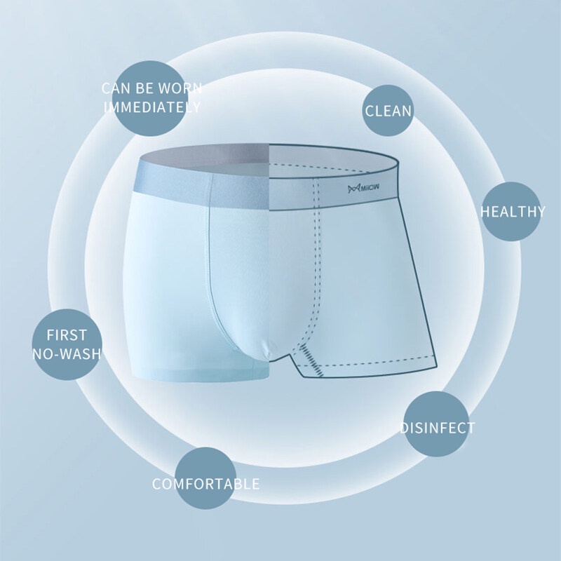 Bộ 3 Quần Lót Boxer Vải Lụa Lạnh Kháng Khuẩn M1220 Cho Nam