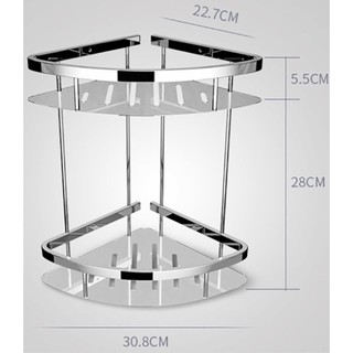 kệ góc 2 tầng inox 304-(Mã:KG-03)