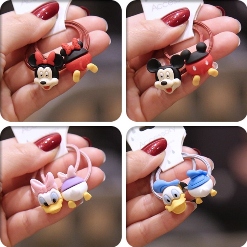 Set 2 cái cột tóc chuột micky, vịt dunuck cho bé gái hàng cao cấp