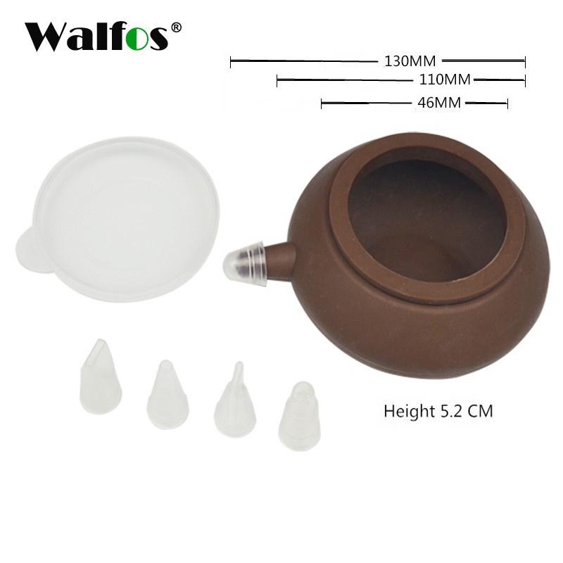 Khuôn ép đùn bơ Walfos silicone Macaron (6 cái / bộ)