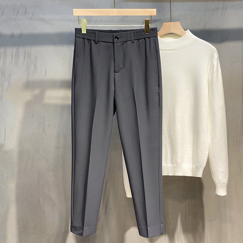 Quân âu xám tiêu LAM'S STORE,quần tây nam chất vải cotton  ống côn co giãn body