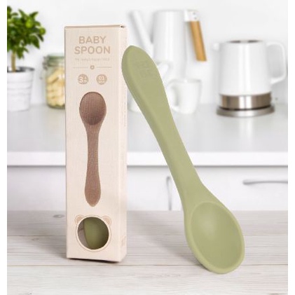 Thìa ăn dặm Eco Silicone Tobe thiết kế bo tròn nhẵn mịn siêu an toàn và tiện lợi cho bé cao cấp hàng chính hãng 3117