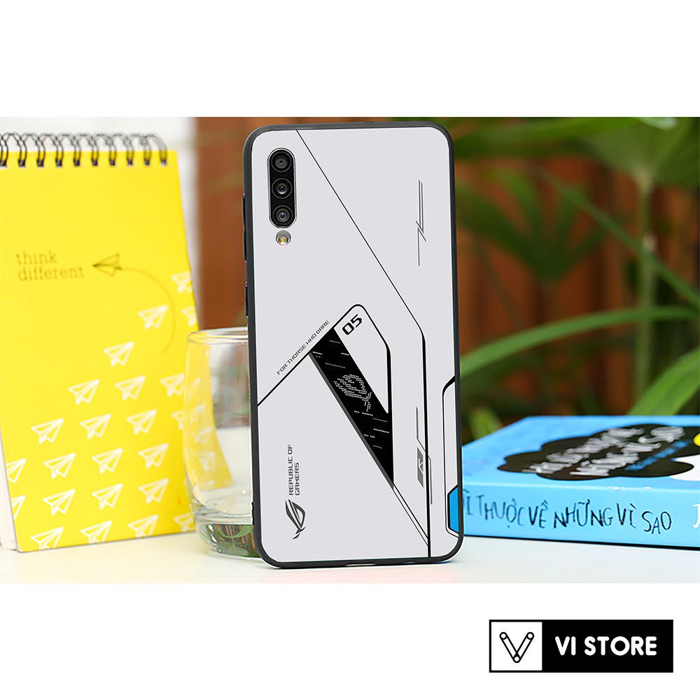 Ốp lưng kính cường lực Samsung Galaxy A30s, A50, A50s, A60, A70 - Gaming ROG