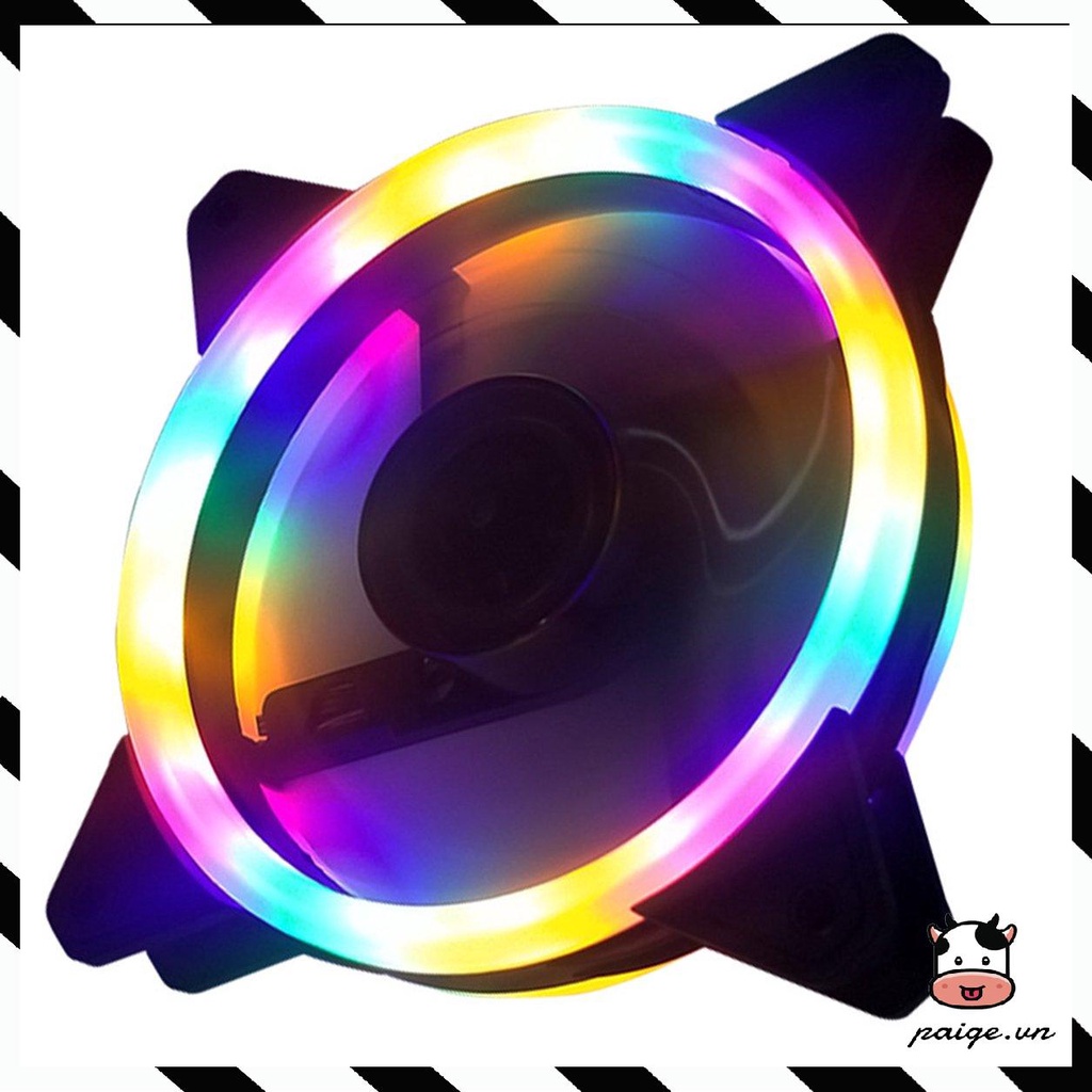 Quạt tản nhiệt coolmoon K2, Fan case led RGB nhieeuf /Quạt tản nhiệt Fan led RGB case 12cm hub