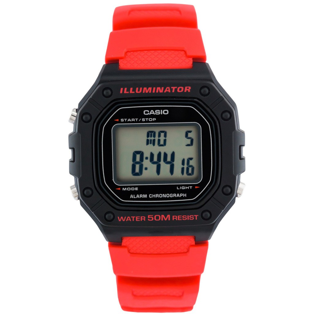 Đồng hồ nam dây nhựa Casio Standard chính hãng Anh Khuê W-218H-4BVDF (43mm)