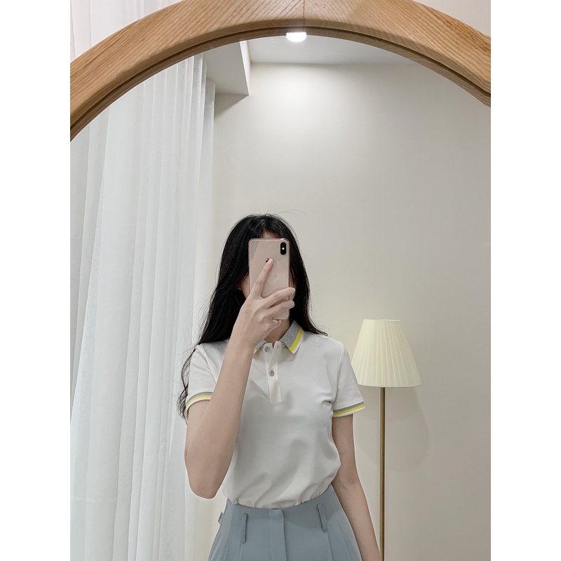 Áo Thun Polo nữ chất pique mắt chim YODY Áo Phông có cổ phối bo siêu thoáng mát - APN3704 | BigBuy360 - bigbuy360.vn