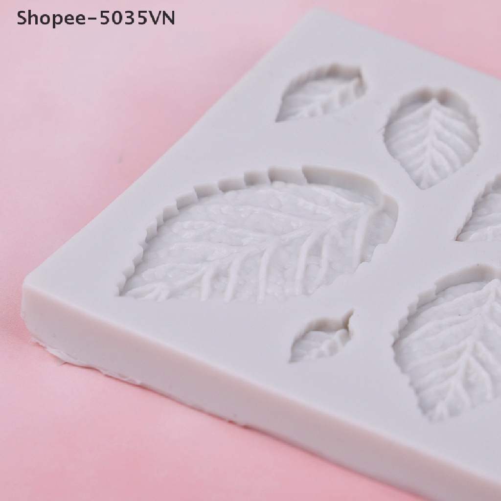 Khuôn silicone Tạo Hình Lá Hoa Hồng Làm Bánh / Xà Phòng 1.vn