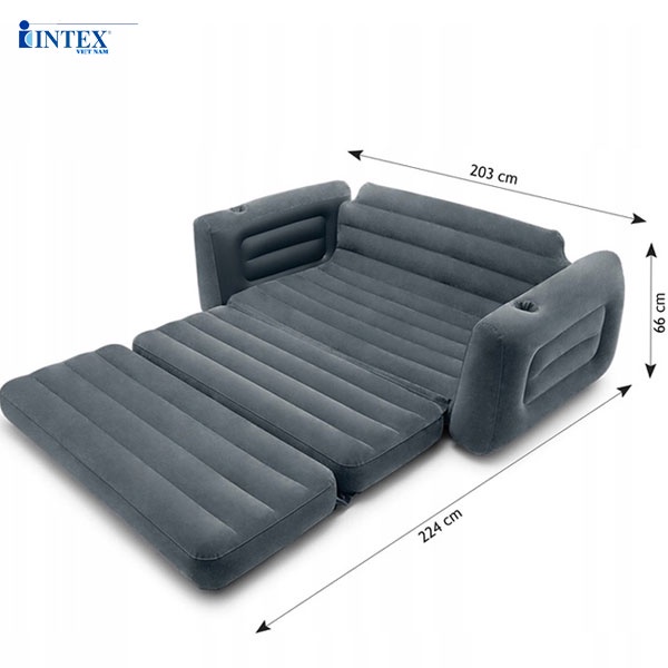 [LIFEMALL25015 - 12% đơn 250K] Ghế giường hơi đa năng đôi công nghệ mới INTEX 66552