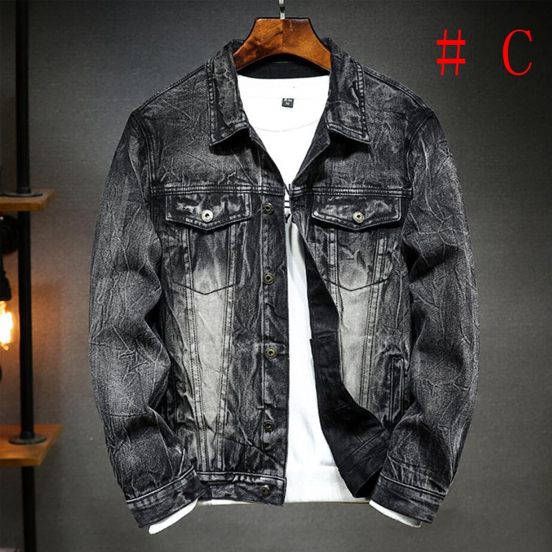 Men Coat Denim Jacket Coats Thời Trang Nam Áo khoác Áo khoác jeans Áo khoác jean đẹp phong cách Hàn quốc áo khoác nam