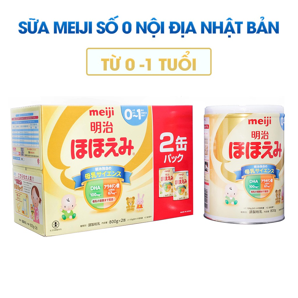 Sữa Meiji Nội Địa Nhật lon số 0 và số 9 800g