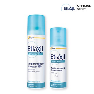 Combo Xịt Khử mùi Hằng Ngày Dạng phun sương Etiaxil 150ML và Xịt Khử mùi Chân Etiaxil 100ML