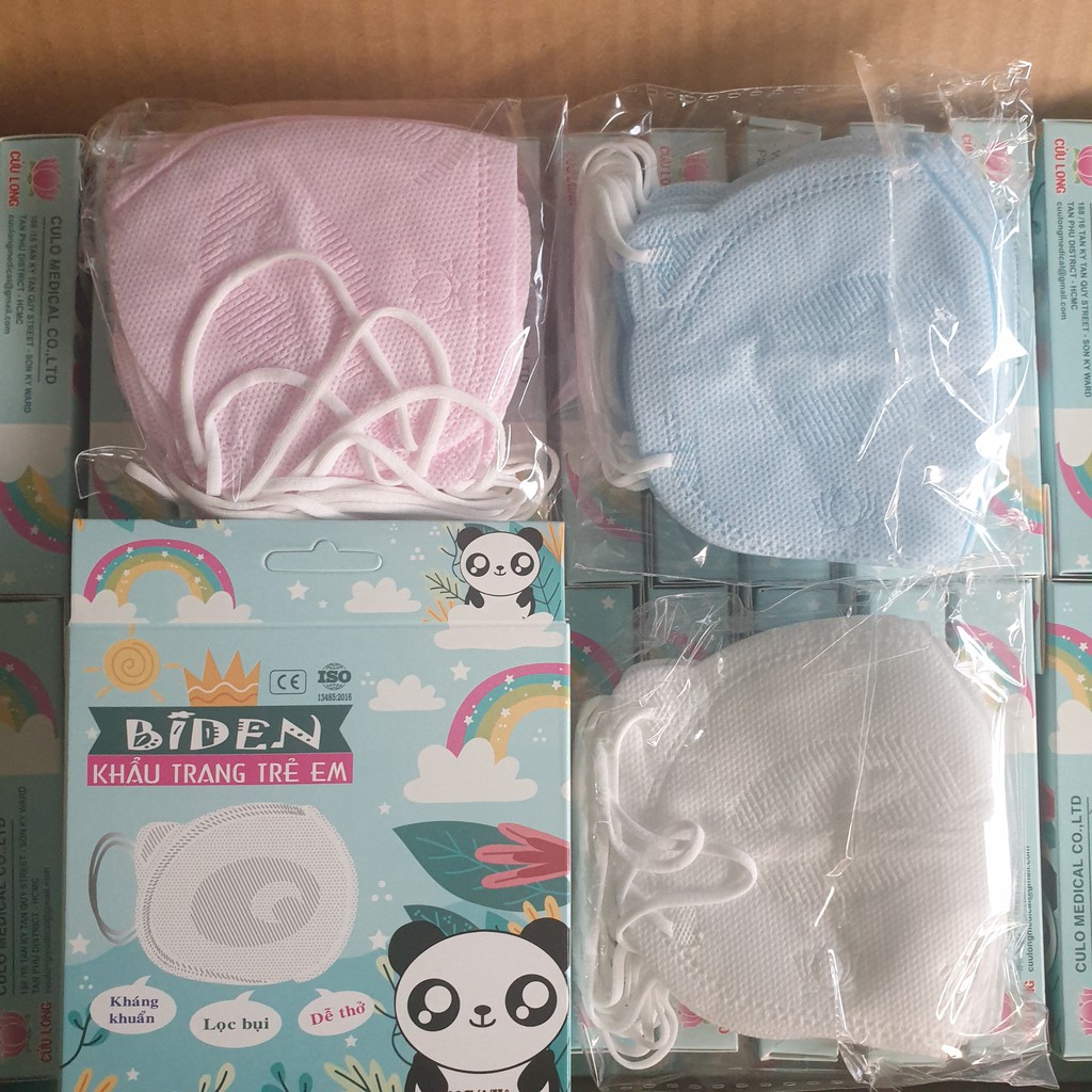Khẩu trang em bé Panda 3D kids ( Hộp 10 cái)