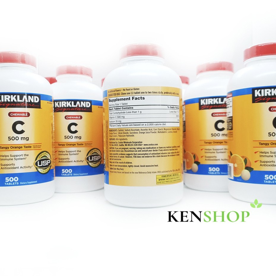 [MẪU MỚI] VIÊN NGẬM BỔ SUNG VITAMIN C 500mg Kirkland , 500 viên | BigBuy360 - bigbuy360.vn