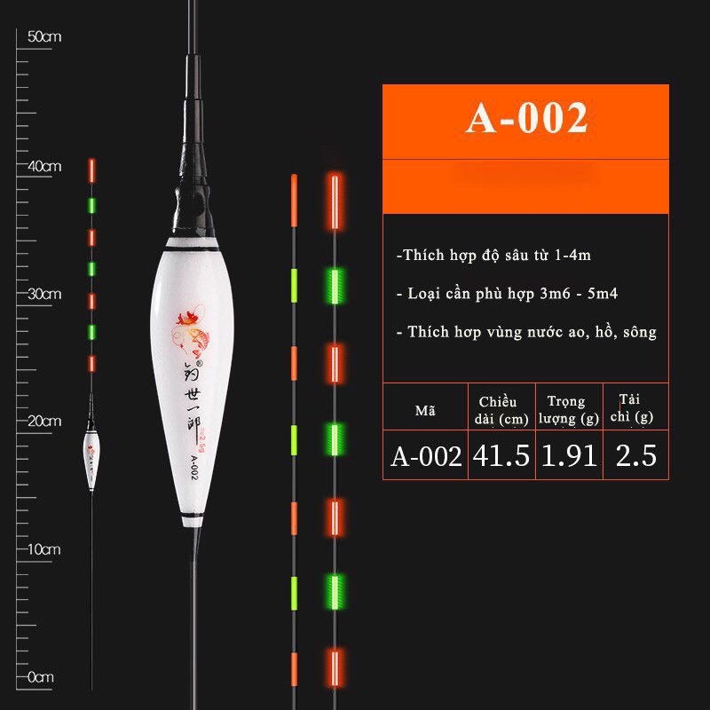 Phao Điện Câu Cá Đài Ban Đêm - tặng pin