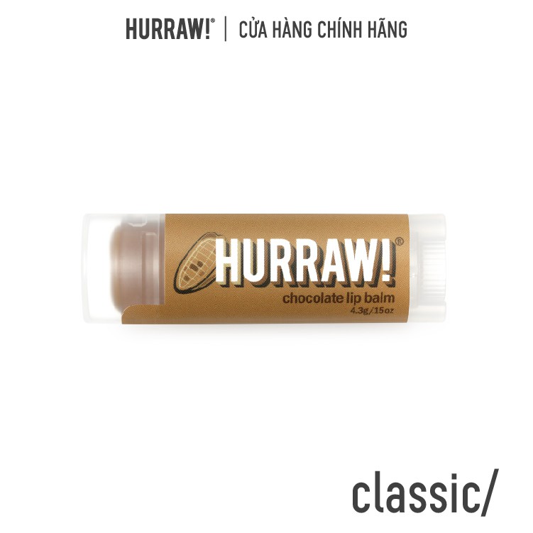 Son dưỡng môi Hurraw! Balm - Hương sô cô la 4.8g/.17oz