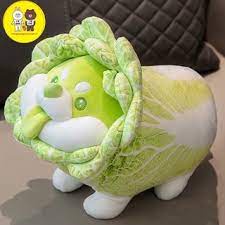 Thú bông chó Shiba bắp cải lông mịn 40cm