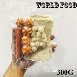 CHỈ SHIP MIỀN BẮC CÓMBO 300g Viên Thả Lẩu + Chả Cá + Xúc Xích + Cá Viên Dánh cho 2-3 Người Ăn