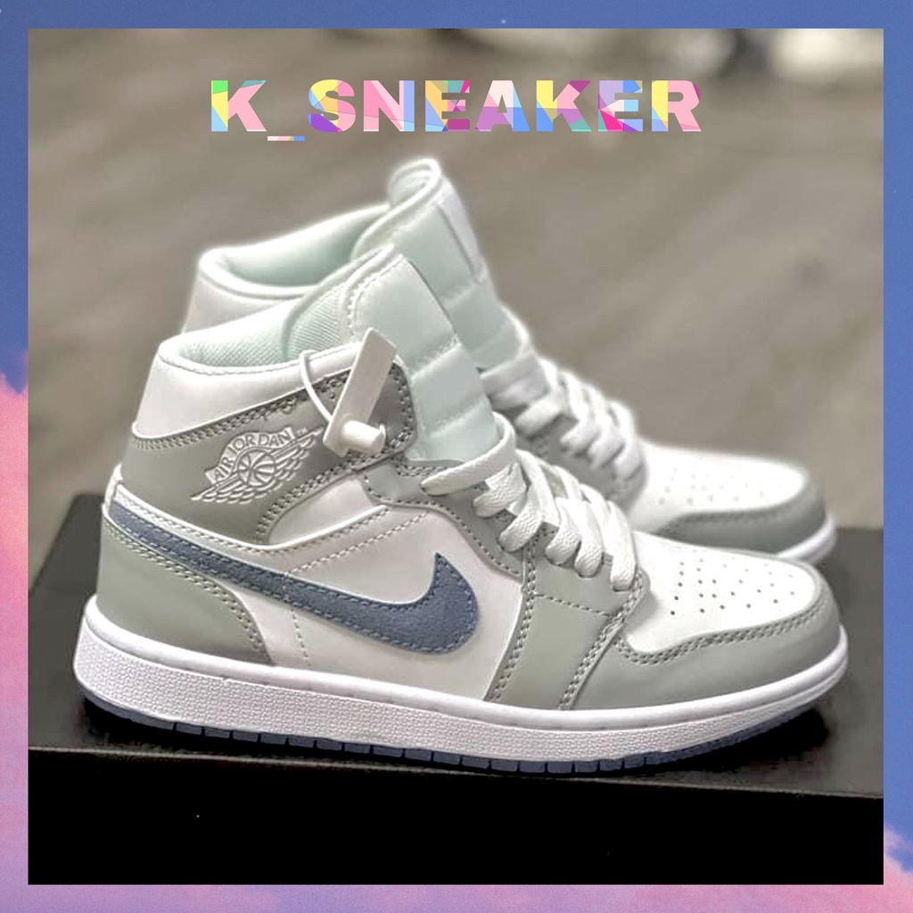 Giày JD1 Mid Wolf Grey, Jordan cao cổ xám, Full size nam nữ, Full Box,Bill và PK