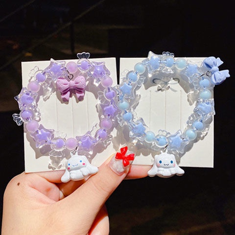 Dây Buộc Tóc Đính Hạt Pha Lê Dễ Thương Cho Bé Gái