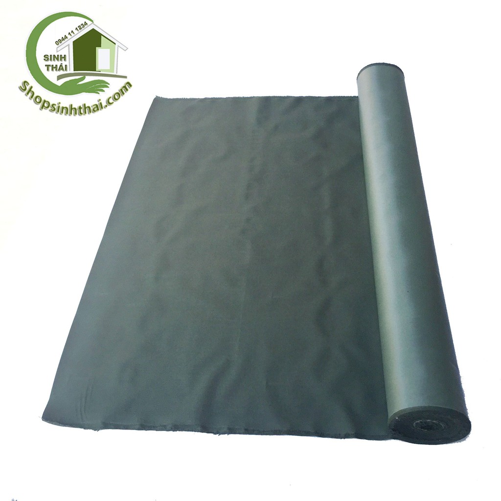 Vải bố PVC màu xanh rêu - vải may balo túi xách [ 1m x khổ 1,55m ]