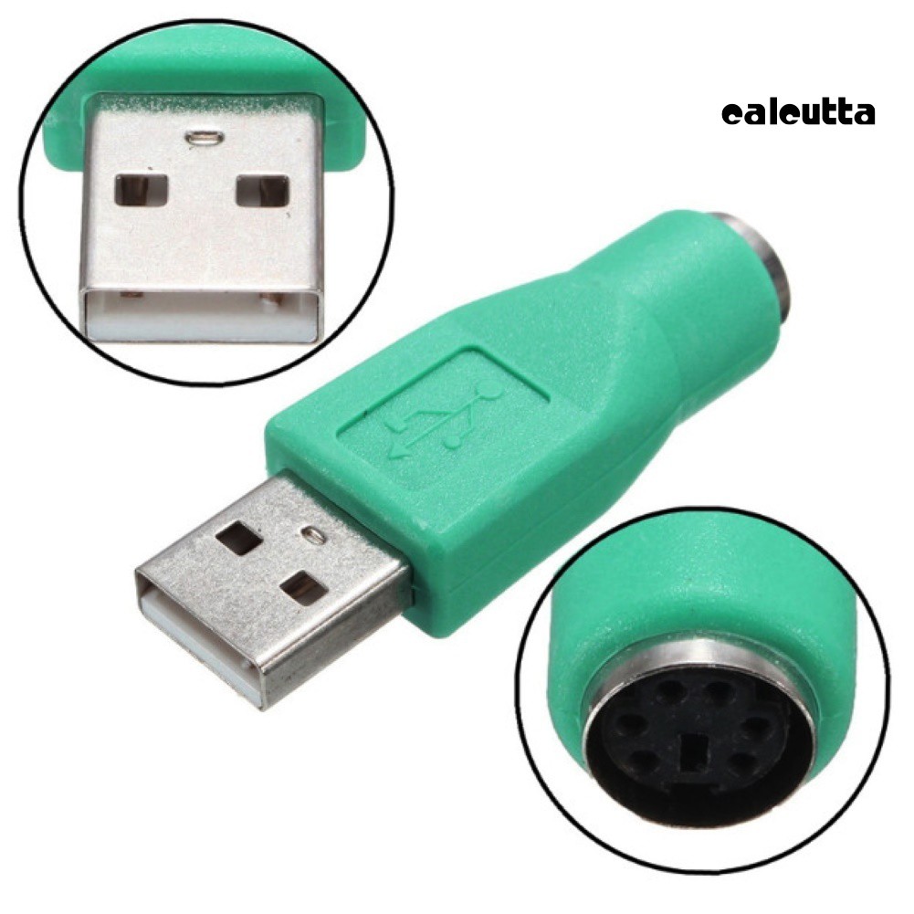 Bộ chuyển đổi jack cắm USB sang cổng PS2 màu xanh lá cho bàn phím/chuột máy tính