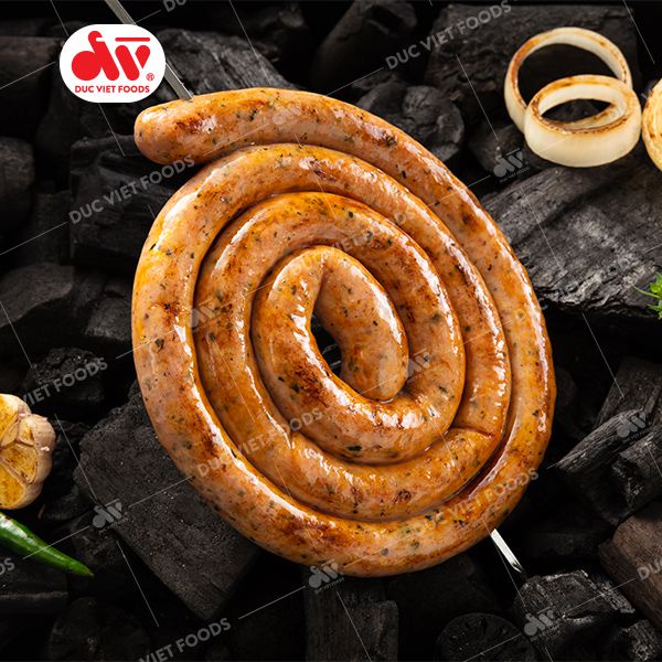 Xúc xích King BBQ - Đức Việt, Xúc xích King BBQ Cao Cấp, Chuẩn vị Đức, Gói 250g
