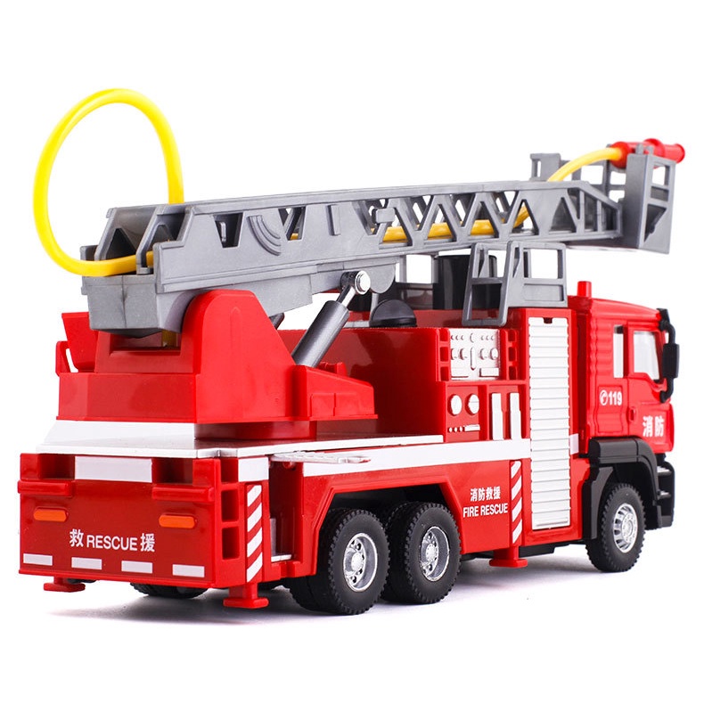 Model car Jiaye fire truck  ladder car fire extinguisher sound-optic return force alloy toy boxed vb50053 new product