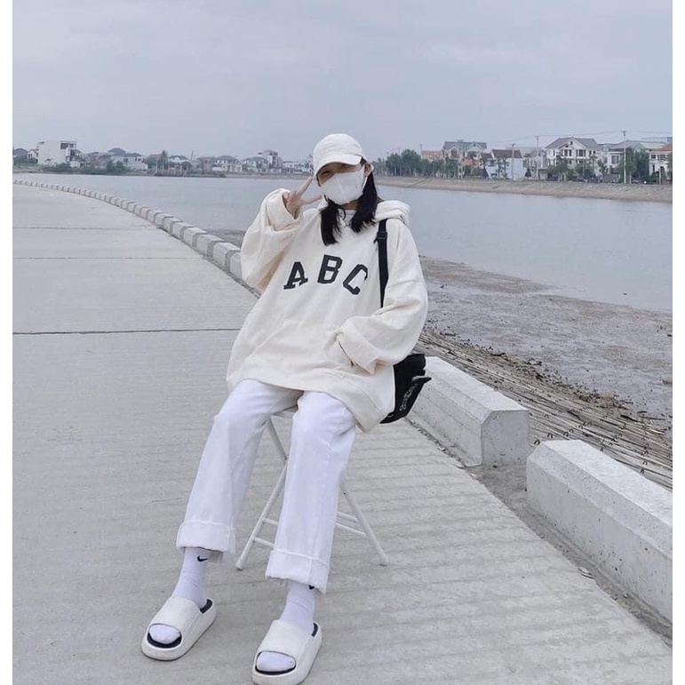 Áo nỉ hoodie ABC 2 lớp dày dặn nỉ bông tàu (annstore_ảnh thật)