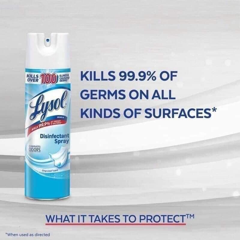 Xịt khử mùi kháng khuẩn ti.êu di.ệt vi.rus Lysol Mỹ