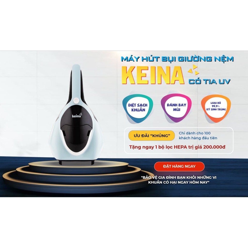 MÁY HÚT BỤI GIƯỜNG NỆM KEINA KN-1900