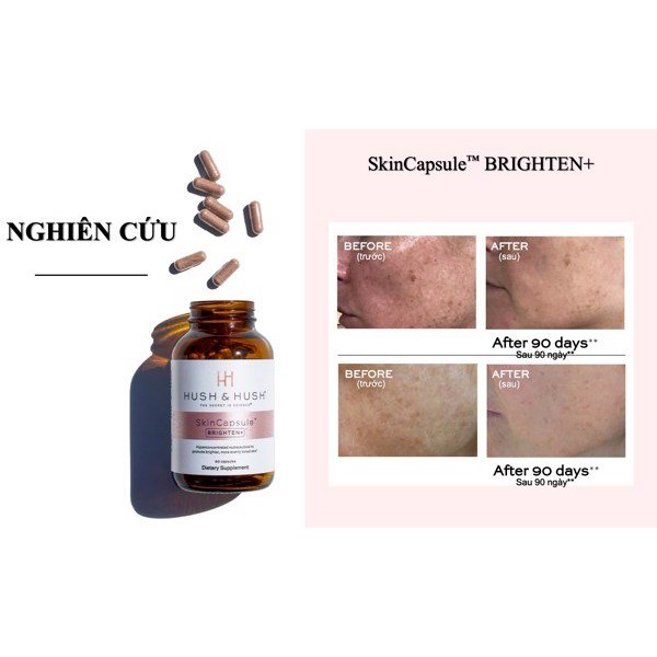 Viên uống sáng da Image Hush & Hush SkinCapsule Brighten+ 60 viên | Thế Giới Skin Care