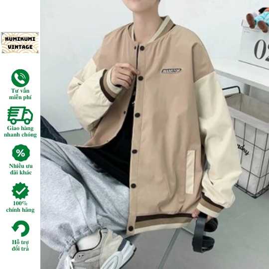 Áo Bomber nam nữ  - áo bóng chày siêu hot cho nam và nữ  - hàng kaki chất siêu dày - chi tiết từ đường kim mũi chỉ-B2