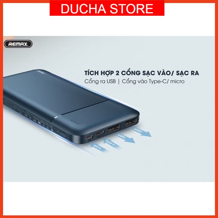 Pin sạc dự phòng Remax 10,000mAh model RPP-96 hàng chính hãng