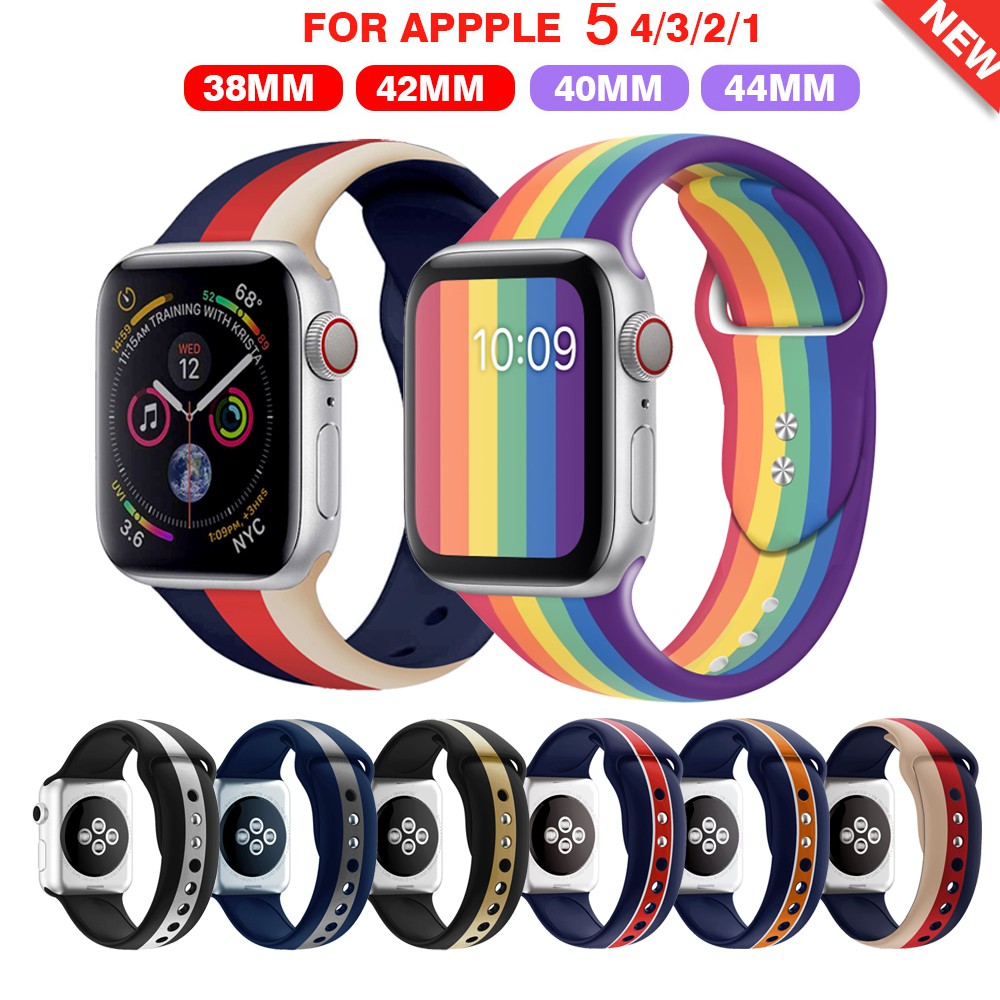 Strap For Apple Watch Band 42mm 38mm 40mm 44mm Bracelet Silicone Watchband Series 6 SE 5 4 3 2 1