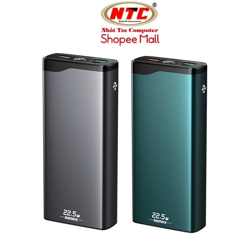 Pin sạc dự phòng Remax RPP-129 20000mAh sạc nhanh QC3.0 max 22.5W, Type-C PD 18W - Hãng phân phối chính thức