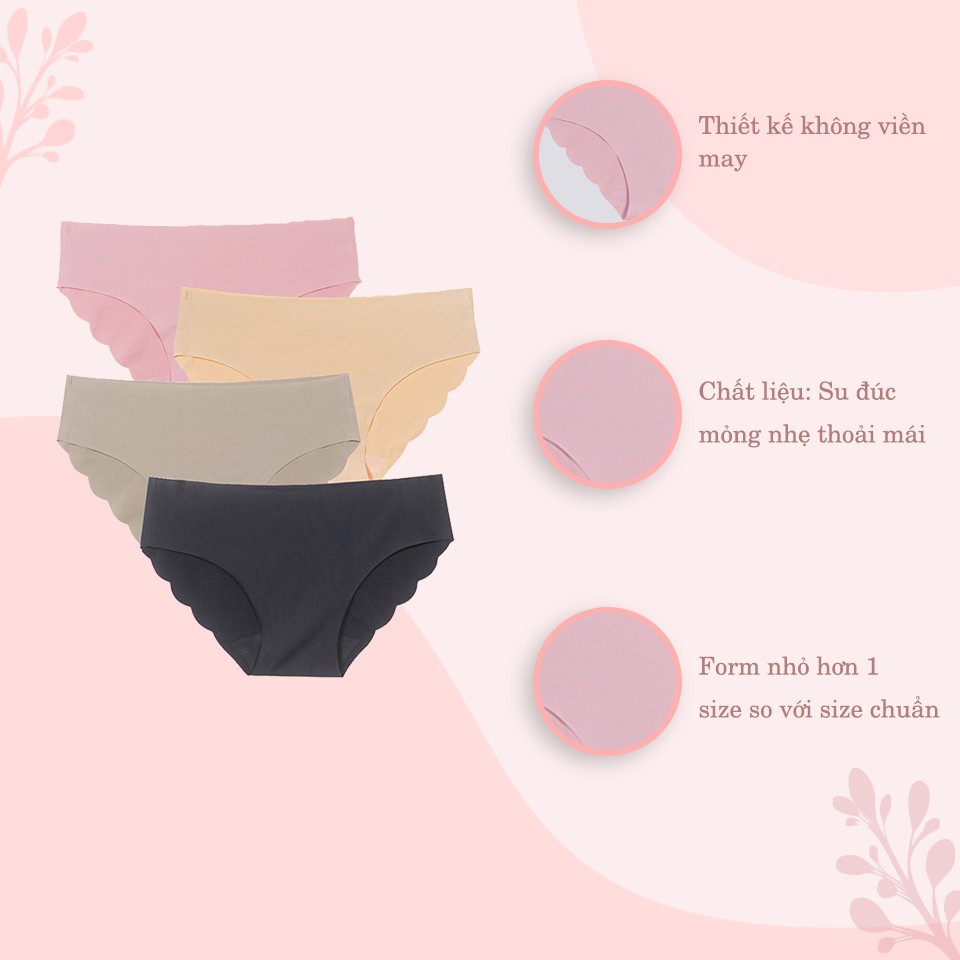 [Mã WABR2711 giảm 10% đơn 250K] COMBO 4 Quần Lót Su Đúc Không Viền May LOIRE QSD04 mỏng nhẹ | BigBuy360 - bigbuy360.vn