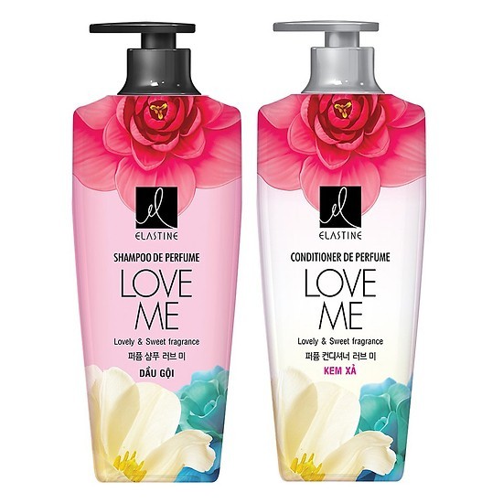 DầuGội Dầu Xả Nước Hoa Elastine De Perfume Love Me (600ml)