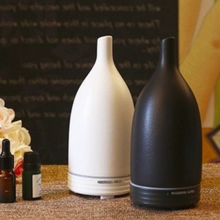Ptraphar-Máy Xông Tinh dầu Trụ Gốm Vân Đen