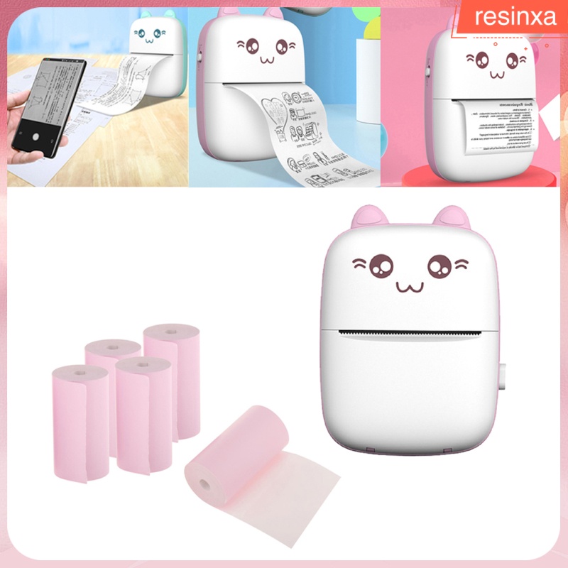 Máy In Không Dây Mini Bỏ Túi + 5 Cuộn Giấy In Nhiệt Màu Sắc