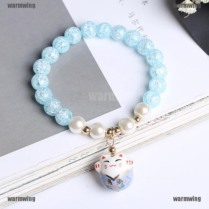 Vòng Tay Handmade HìNh MèO May MắN ĐíNh Đá Xinh XắN