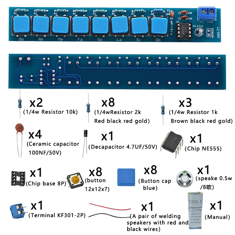 Bộ 2 Bàn Phím Đàn Piano Tự Làm Ne555